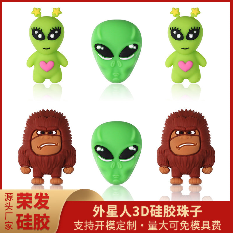 Wholesale 20pcs/pack Bigfoot 3D silicone beads DIY bead pen